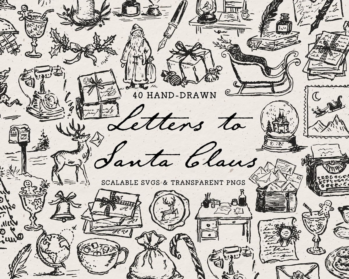 Letters to Santa Doodle Pack, preview 1