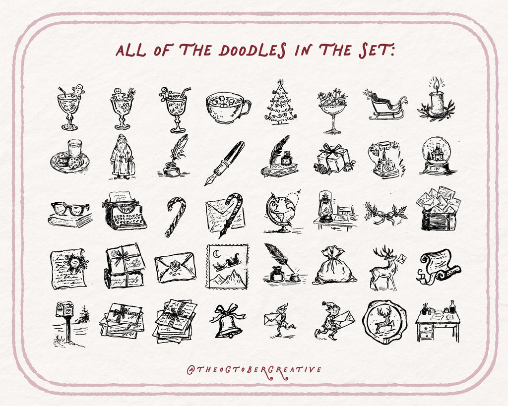 Letters to Santa Doodle Pack, preview 5