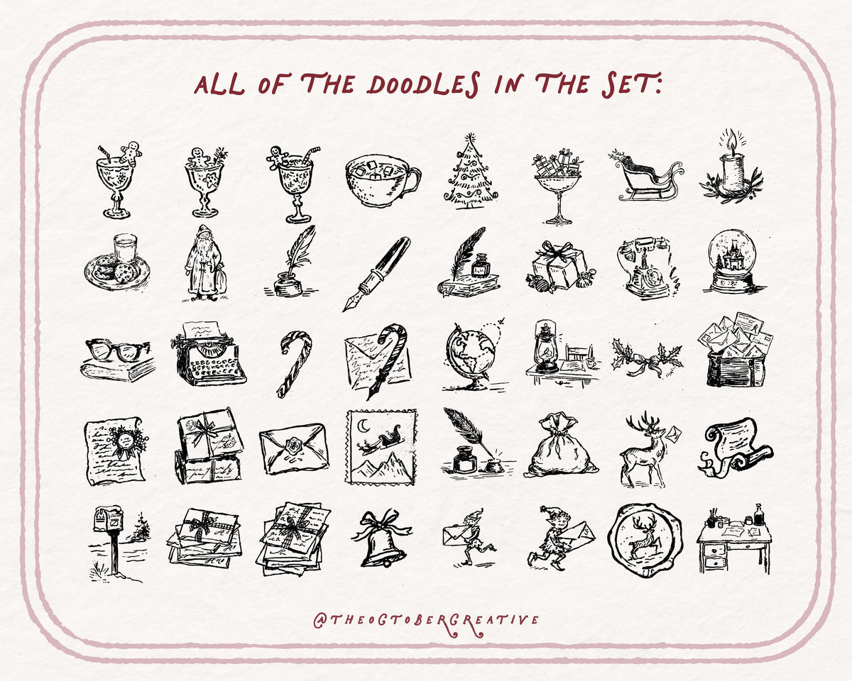 Letters to Santa Doodle Pack, preview 5