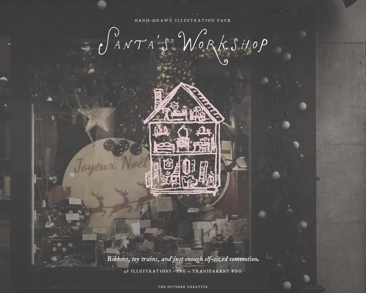 Santa's Workshop Doodle Pack, preview 7