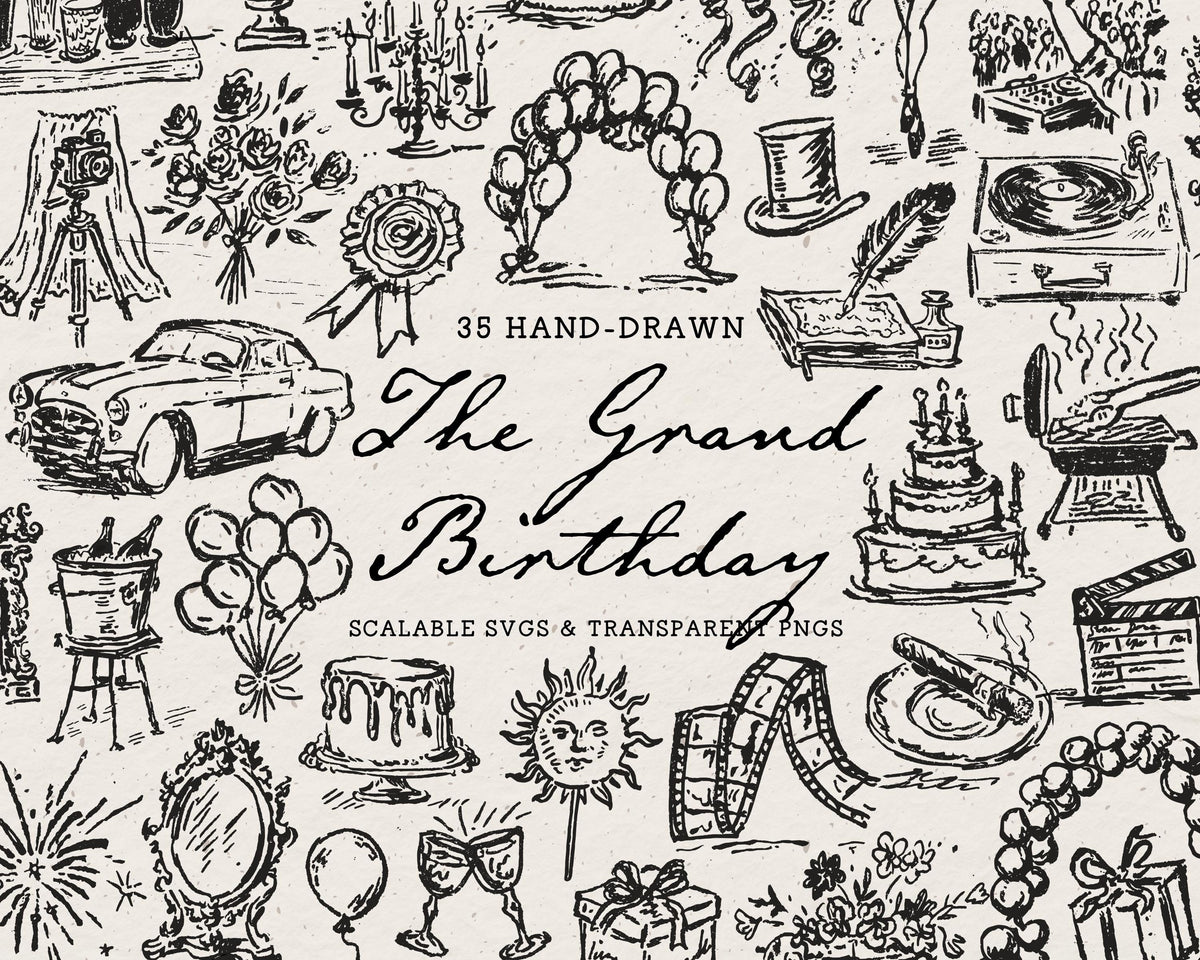 Party 4-Pack Doodle Bundle, preview 2