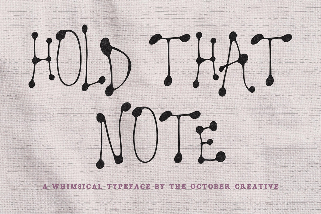 Hold That Note Font, preview 2