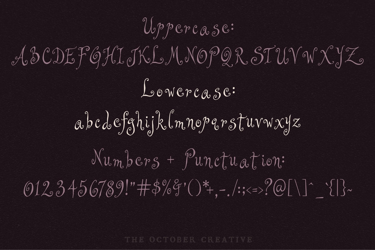 Agnes After Dark Font, preview 3