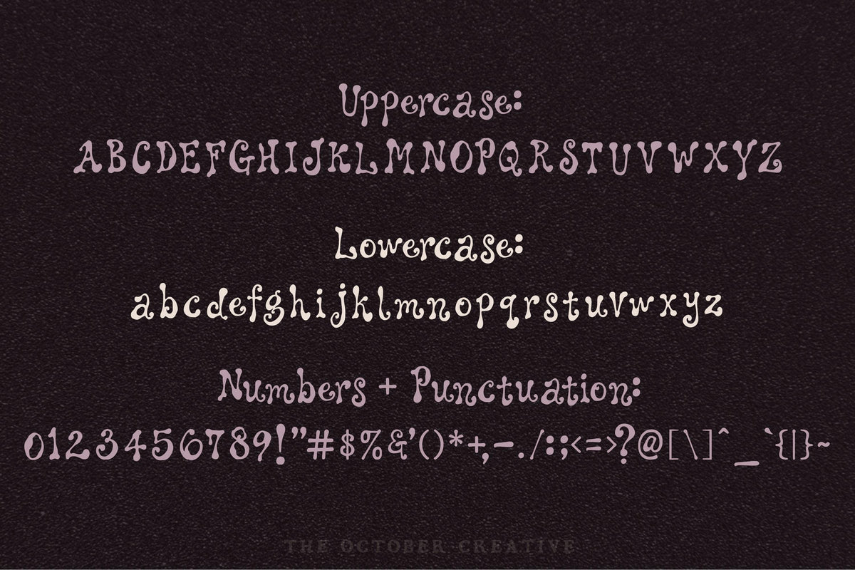 Inkwilt Font, preview 3