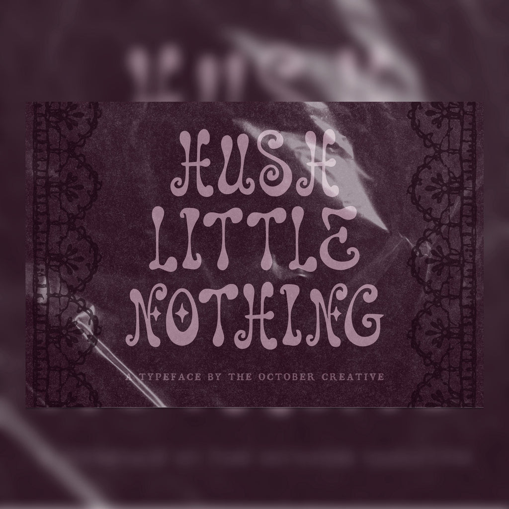 Hush Little Nothing Font, preview 1