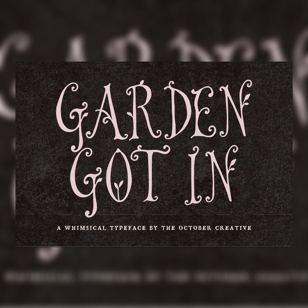 Garden Got In Font, preview 1
