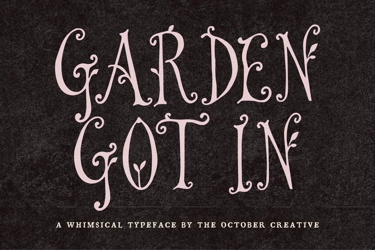 Garden Got In Font, preview 2