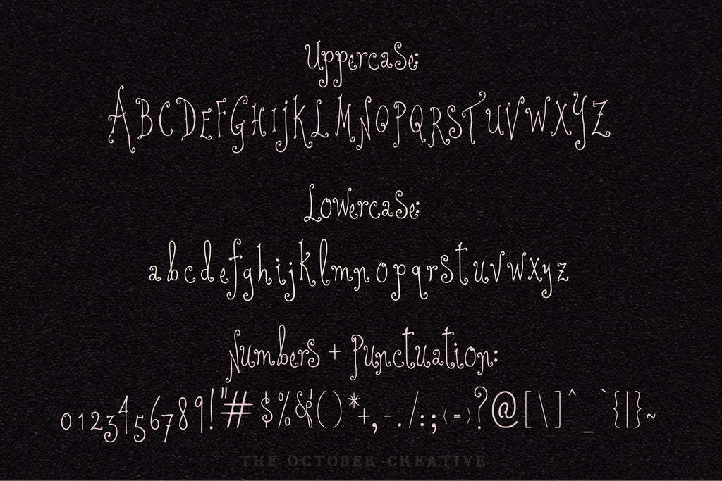 Ghostcurl Font, preview 3