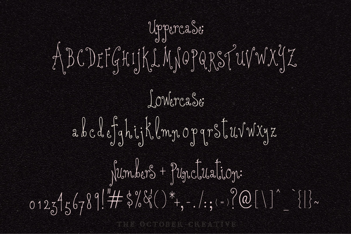 Ghostcurl Font, preview 3