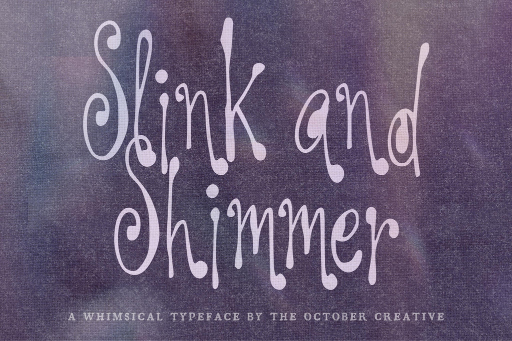 Slink and Shimmer Font, preview 2