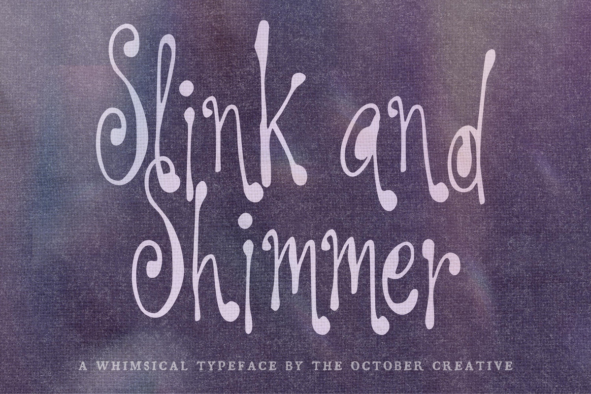 Slink and Shimmer Font, preview 2