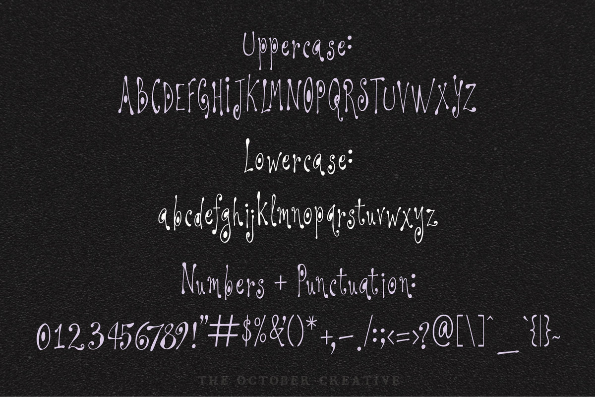 Slink and Shimmer Font, preview 3