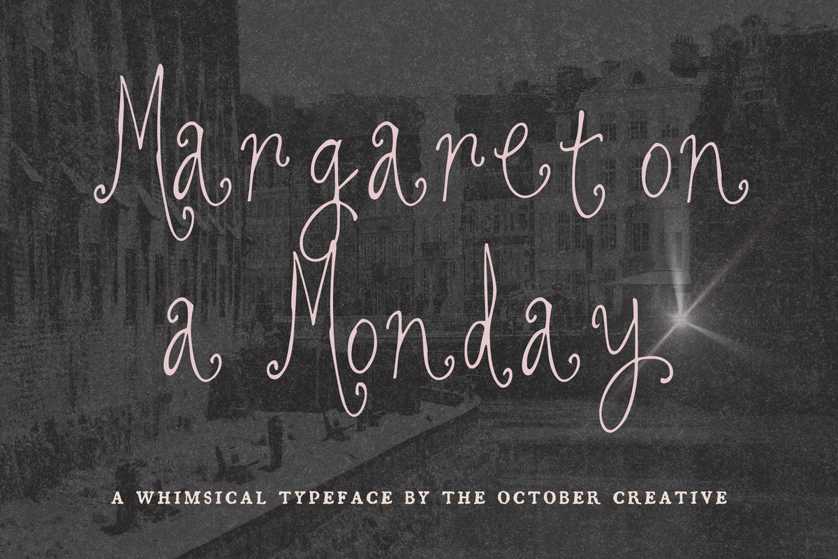 Margaret on a Monday Font, preview 2