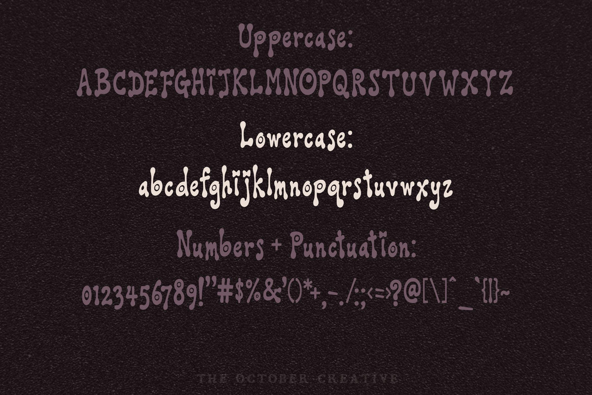 Moonmelts Font, preview 2