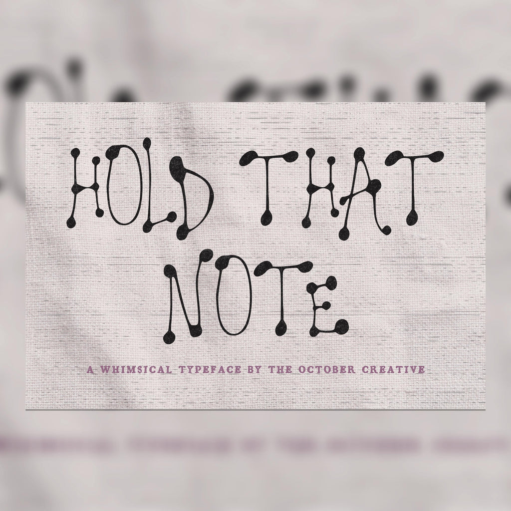 Hold That Note Font, preview 1