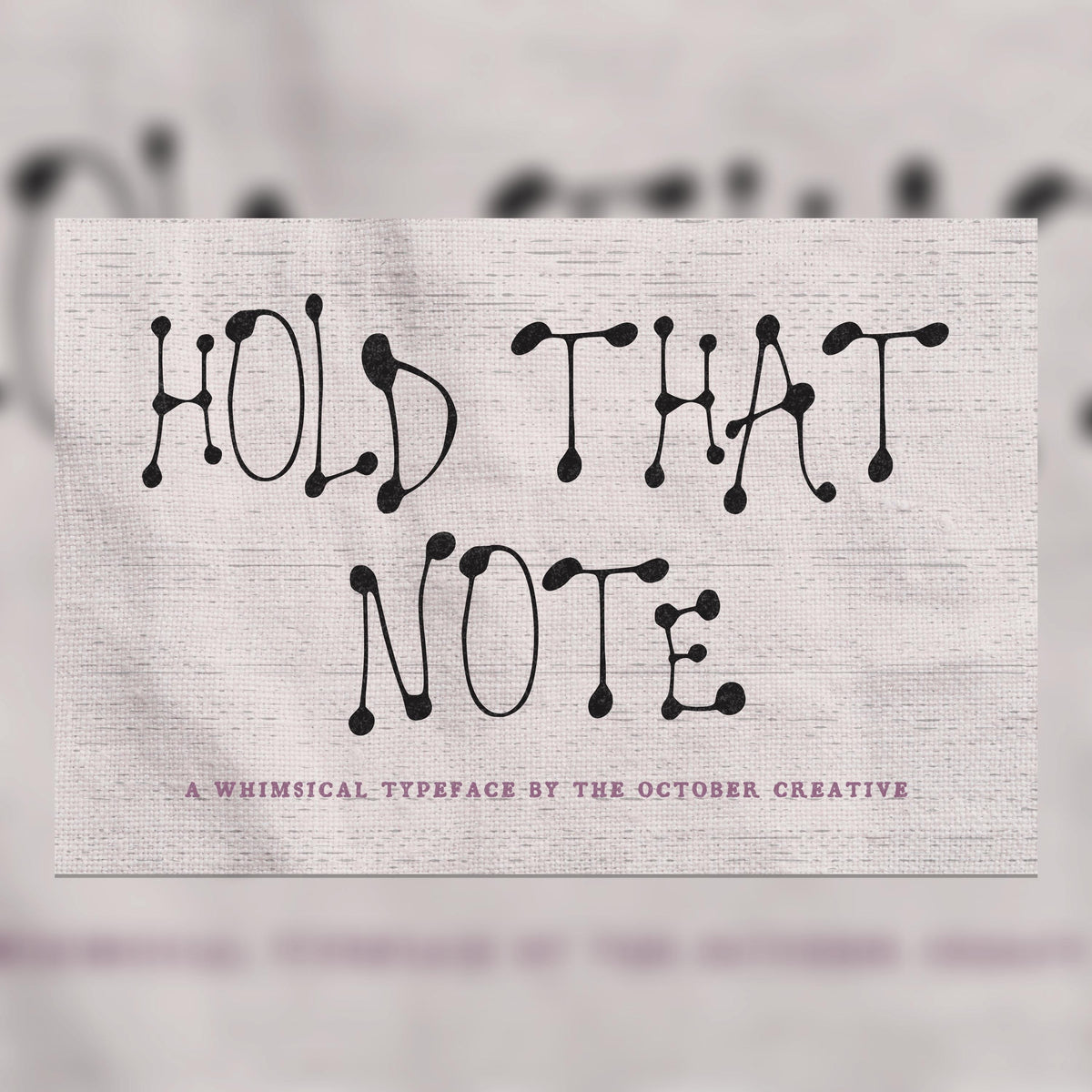 Hold That Note Font, preview 1