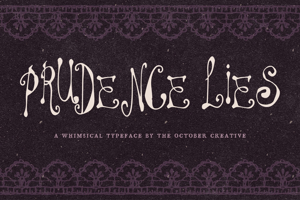 Prudence Lies Font, preview 2