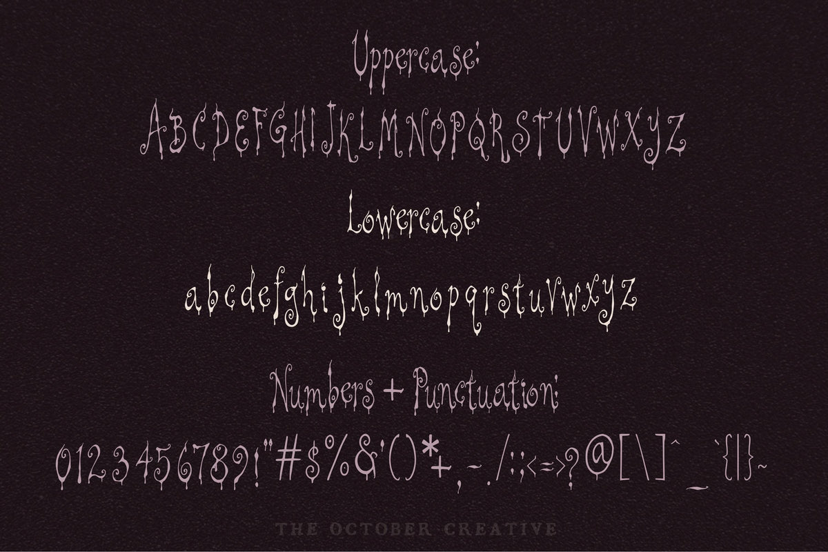 Wispwilt Font, preview 3
