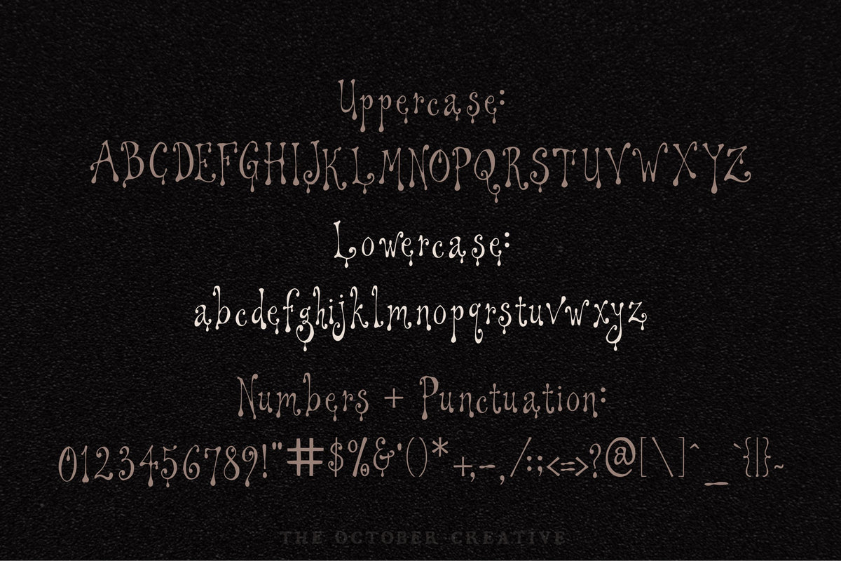 Nightmilk Font, preview 3
