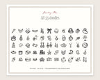Jewelry Box Doodle Pack, everything in the set