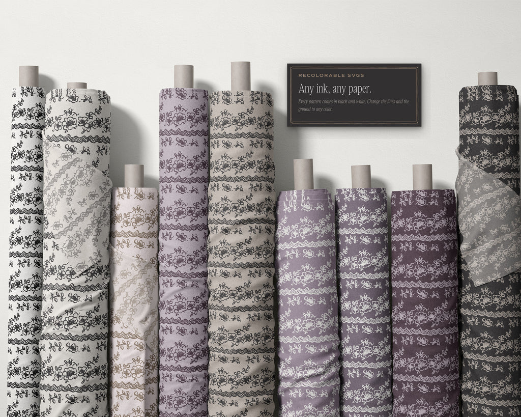 Lace & Trims Seamless Pattern Bundle, any ink, any paper