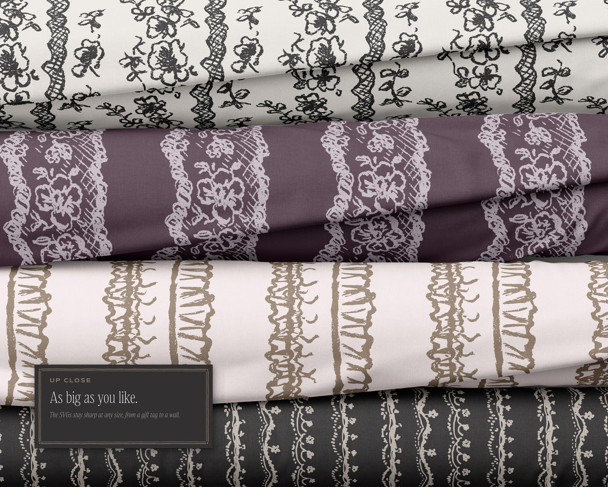 Lace & Trims Seamless Pattern Bundle, as big as you like