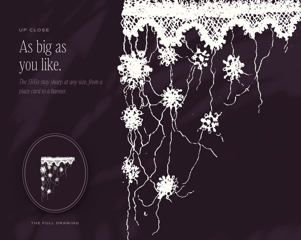 Lace Design Assets, up close