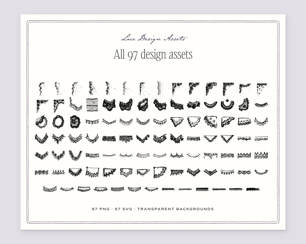 Lace Design Assets, everything in the set