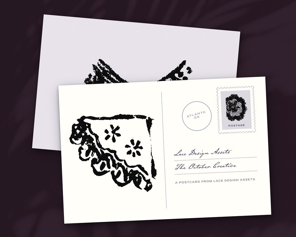 Lace Design Assets, postcard