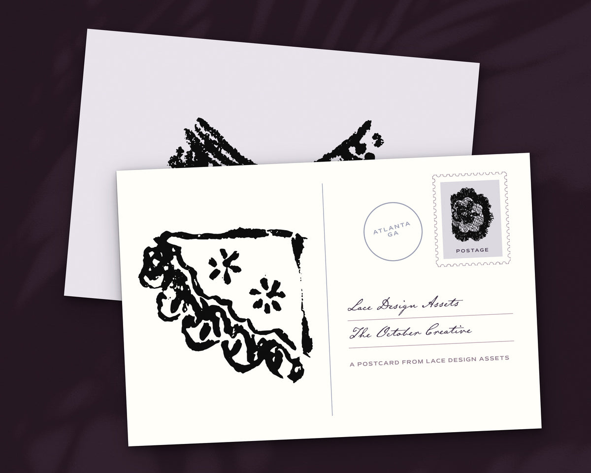 Lace Design Assets, postcard