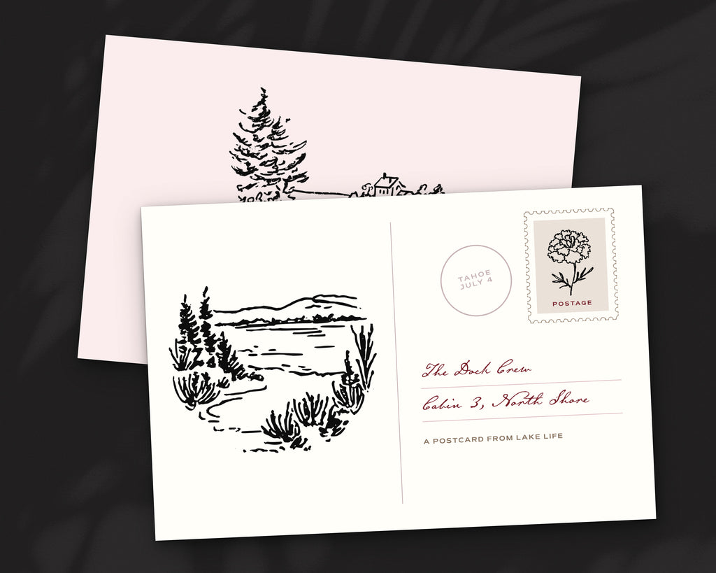 Lake Life Doodle Pack, postcard