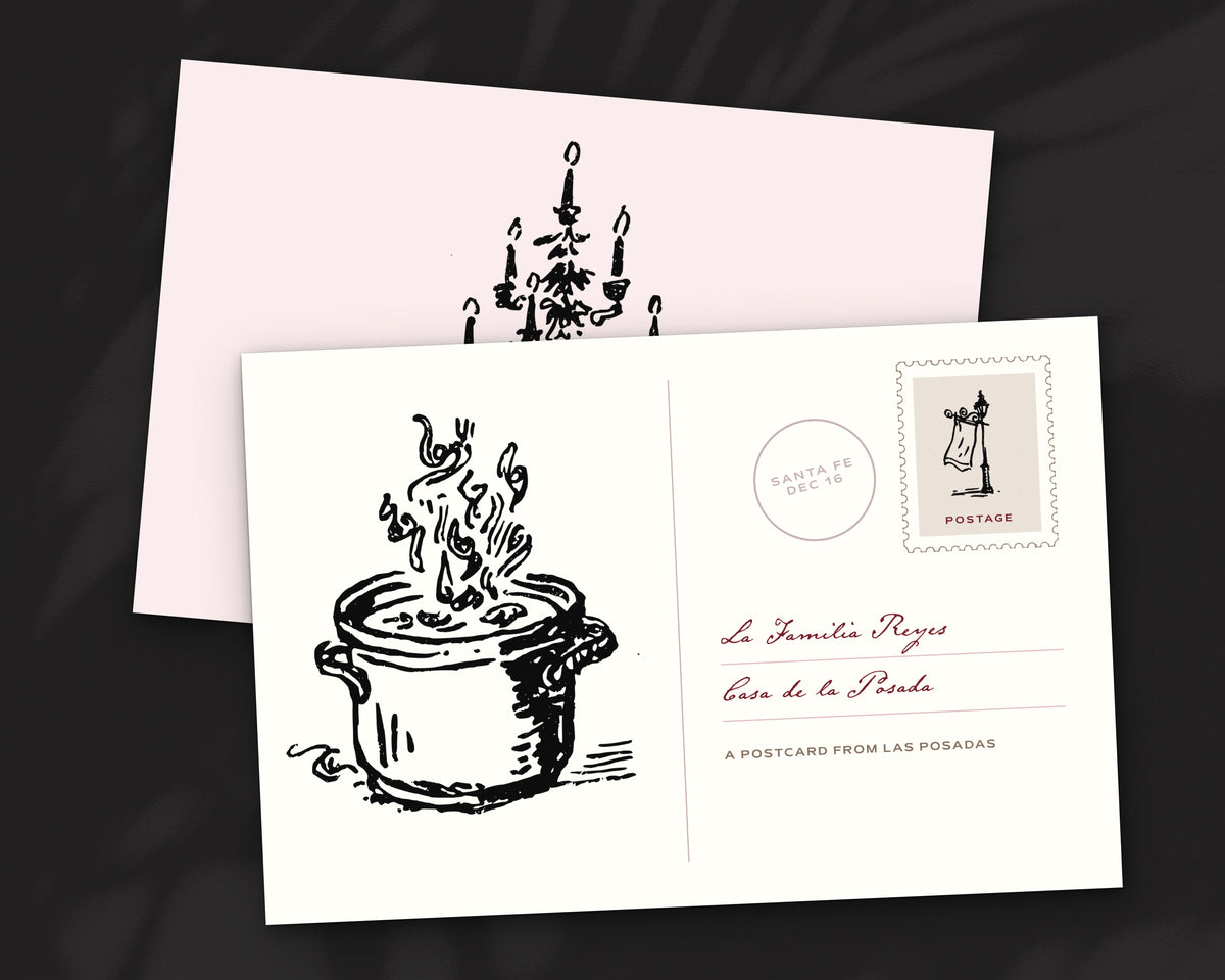 Las Posadas Doodle Pack, postcard