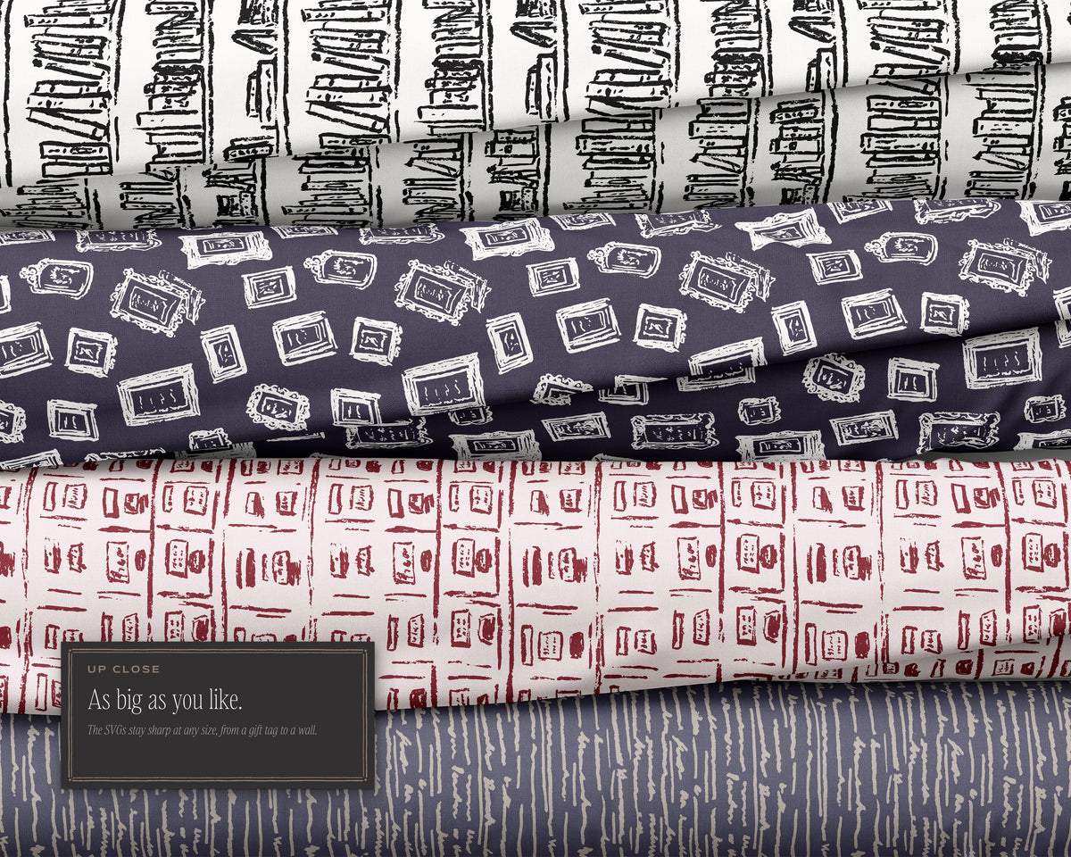 Library & Letters Seamless Pattern Bundle, as big as you like