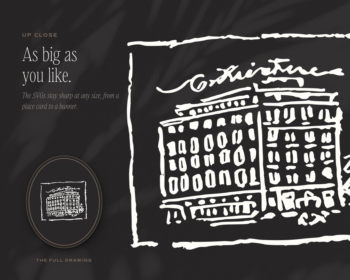 Luxury Hotel Doodle Pack, up close