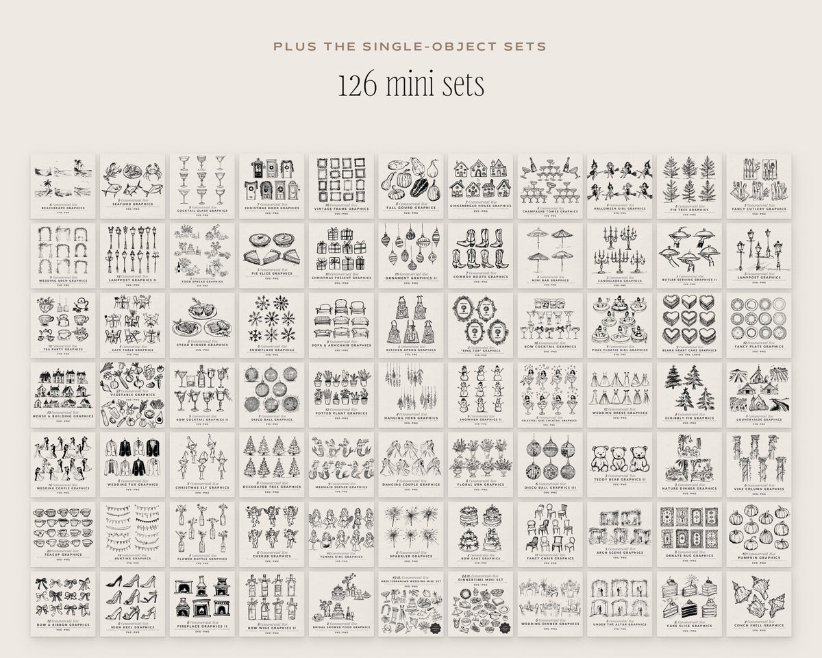 Mega Lifetime Doodle Bundle, mini doodle sets