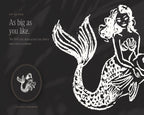 Mermaids Doodle Pack, up close