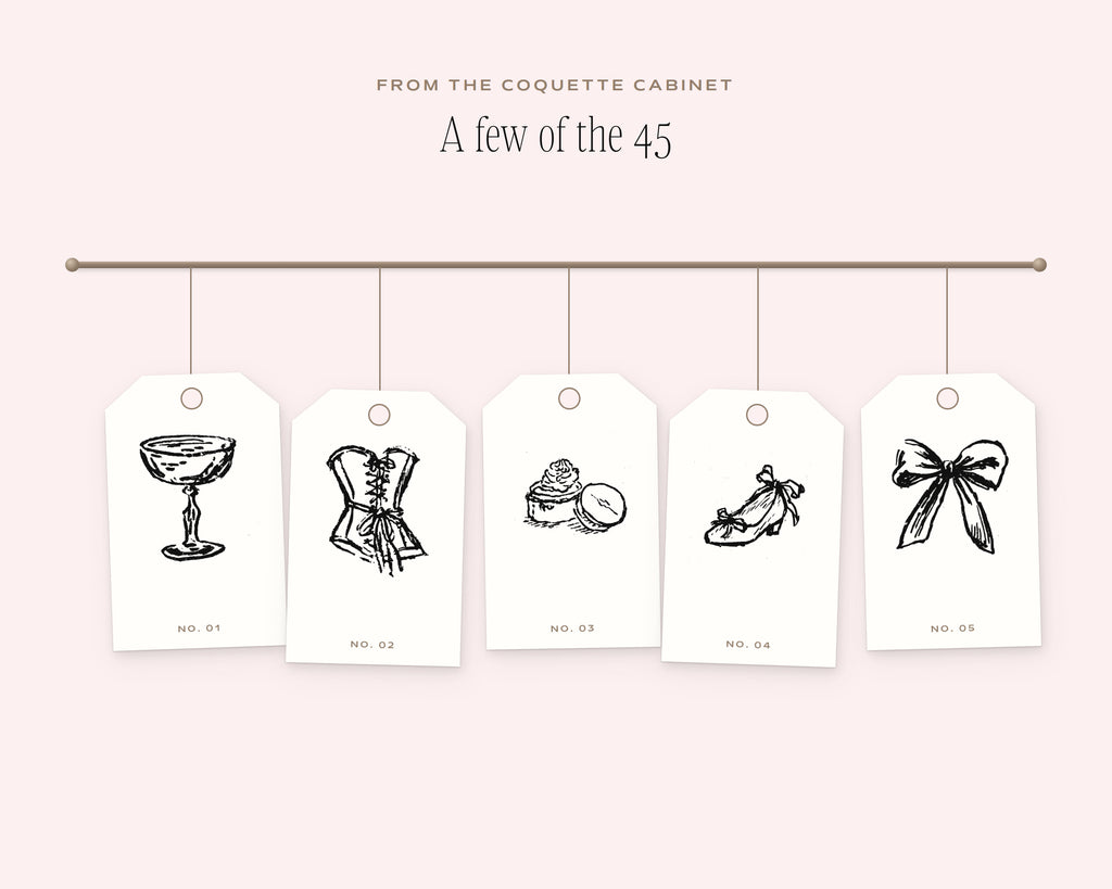 Messy Coquette Doodle Pack, on the rail