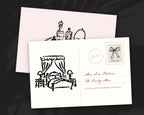 Messy Coquette Doodle Pack, postcard