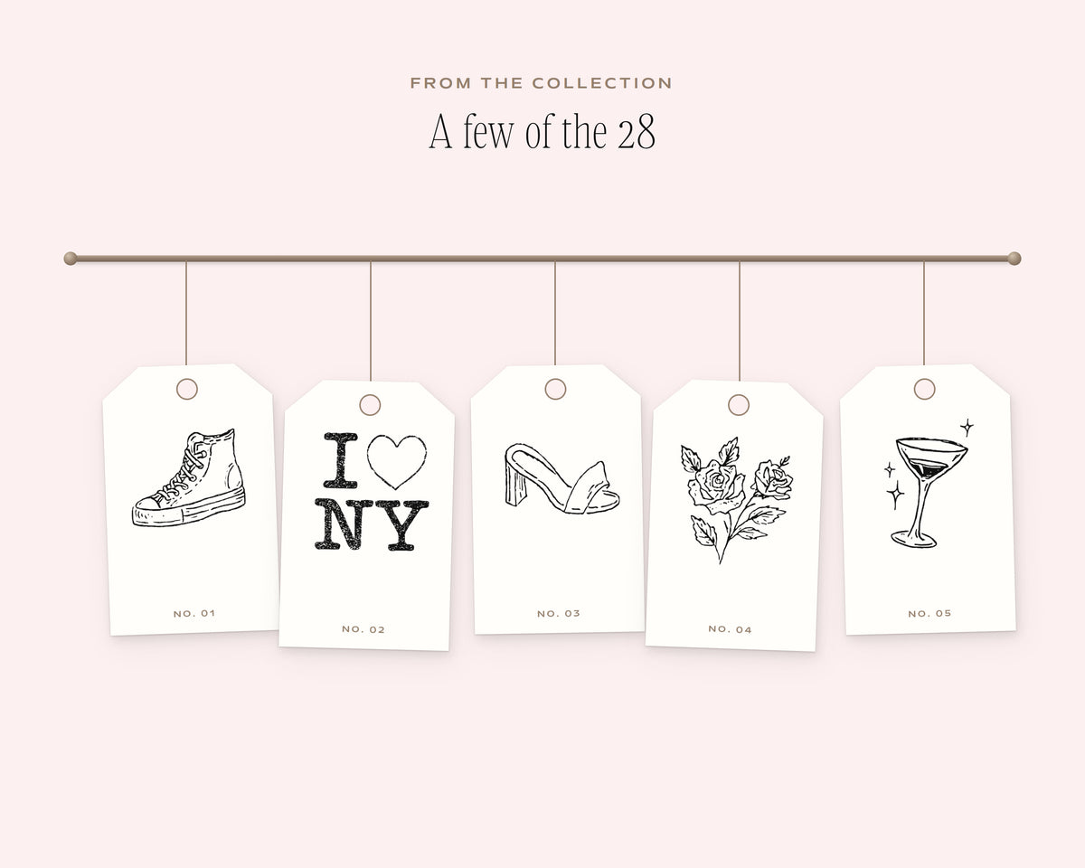 New York Bachelorette Doodle Pack, on the rail