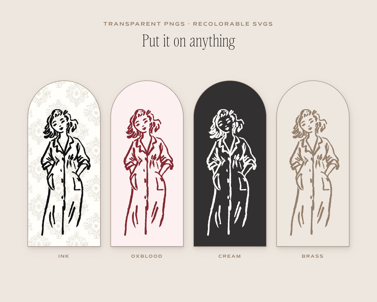 Parisian Apartment Doodle Pack, put it on anything