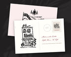 Parisian Apartment Doodle Pack, postcard