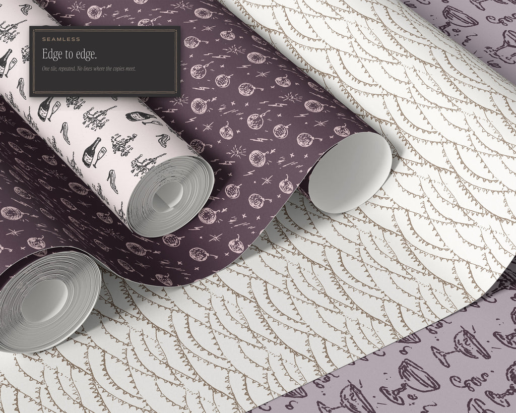 Party & Celebration Seamless Pattern Bundle, edge to edge