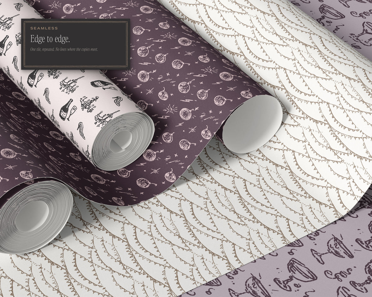 Party & Celebration Seamless Pattern Bundle, edge to edge