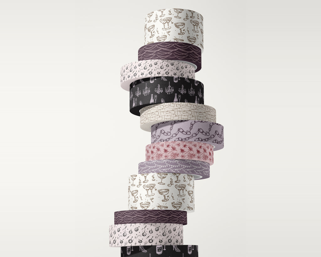 Party & Celebration Seamless Pattern Bundle, packaging tape