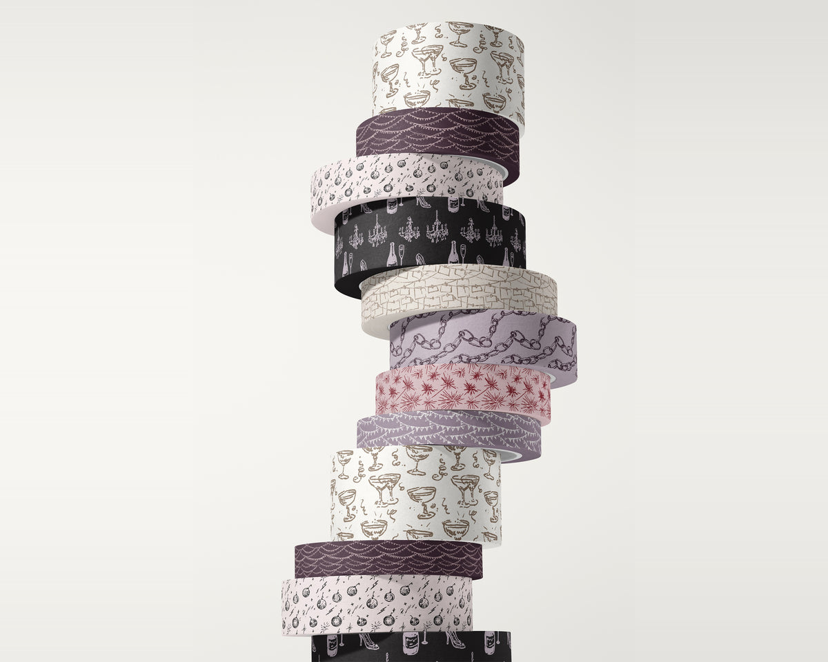 Party & Celebration Seamless Pattern Bundle, packaging tape