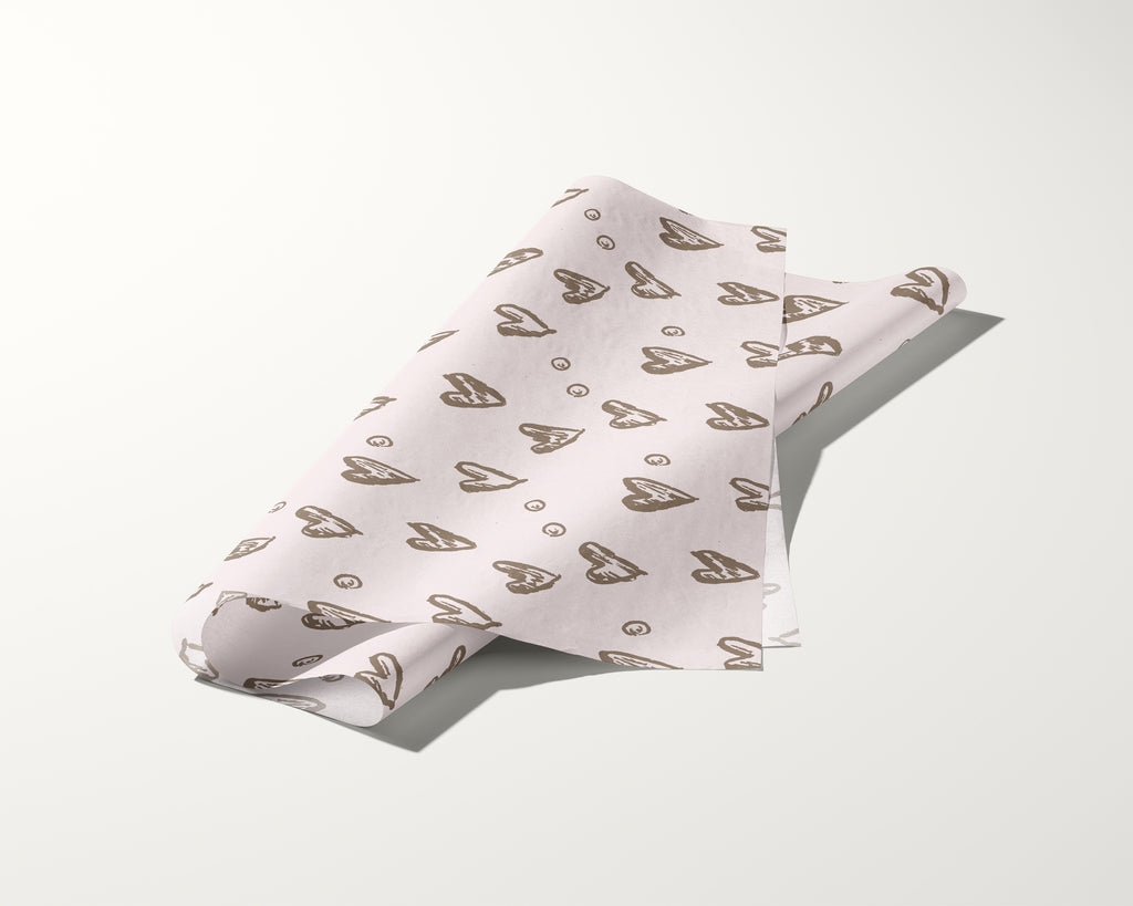 Pearls & Hearts Seamless Pattern Bundle, tissue paper