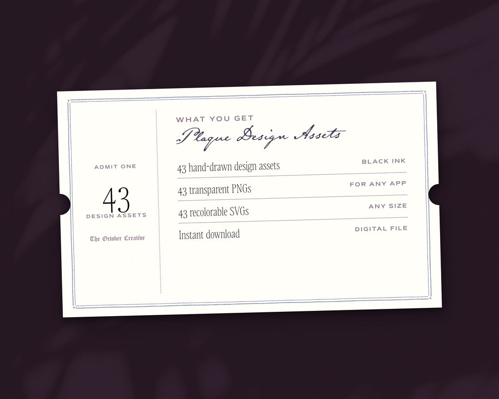 Plaque Design Assets, what you get