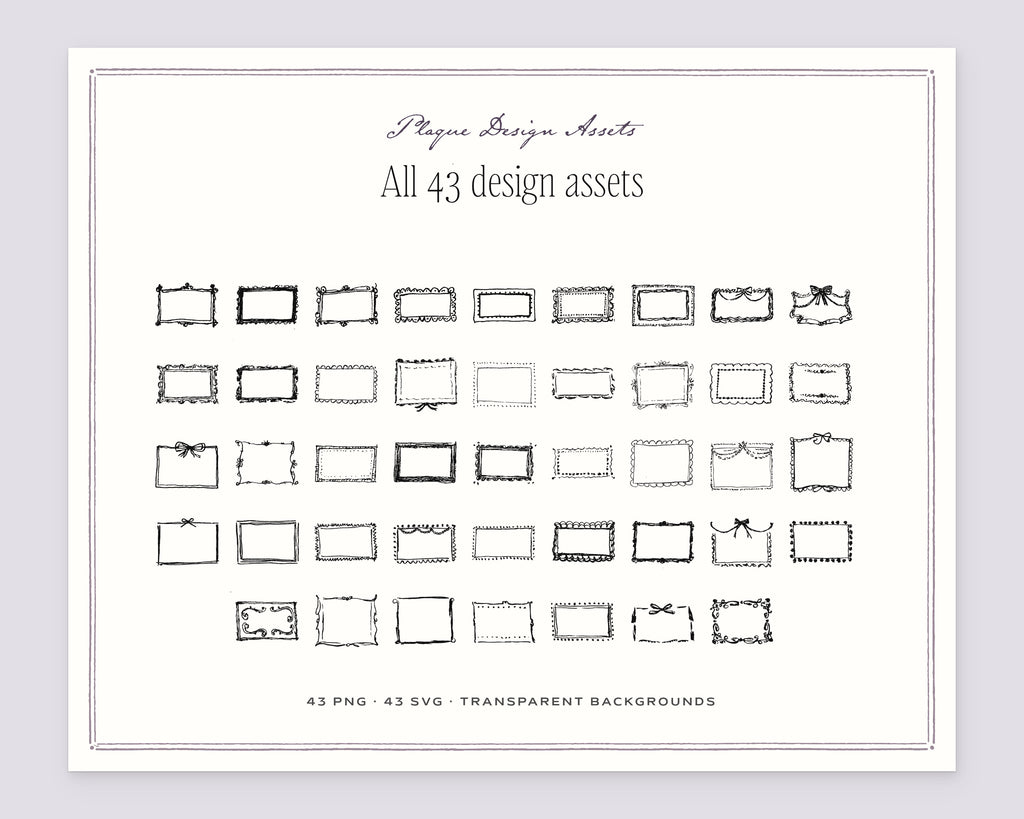 Plaque Design Assets, everything in the set