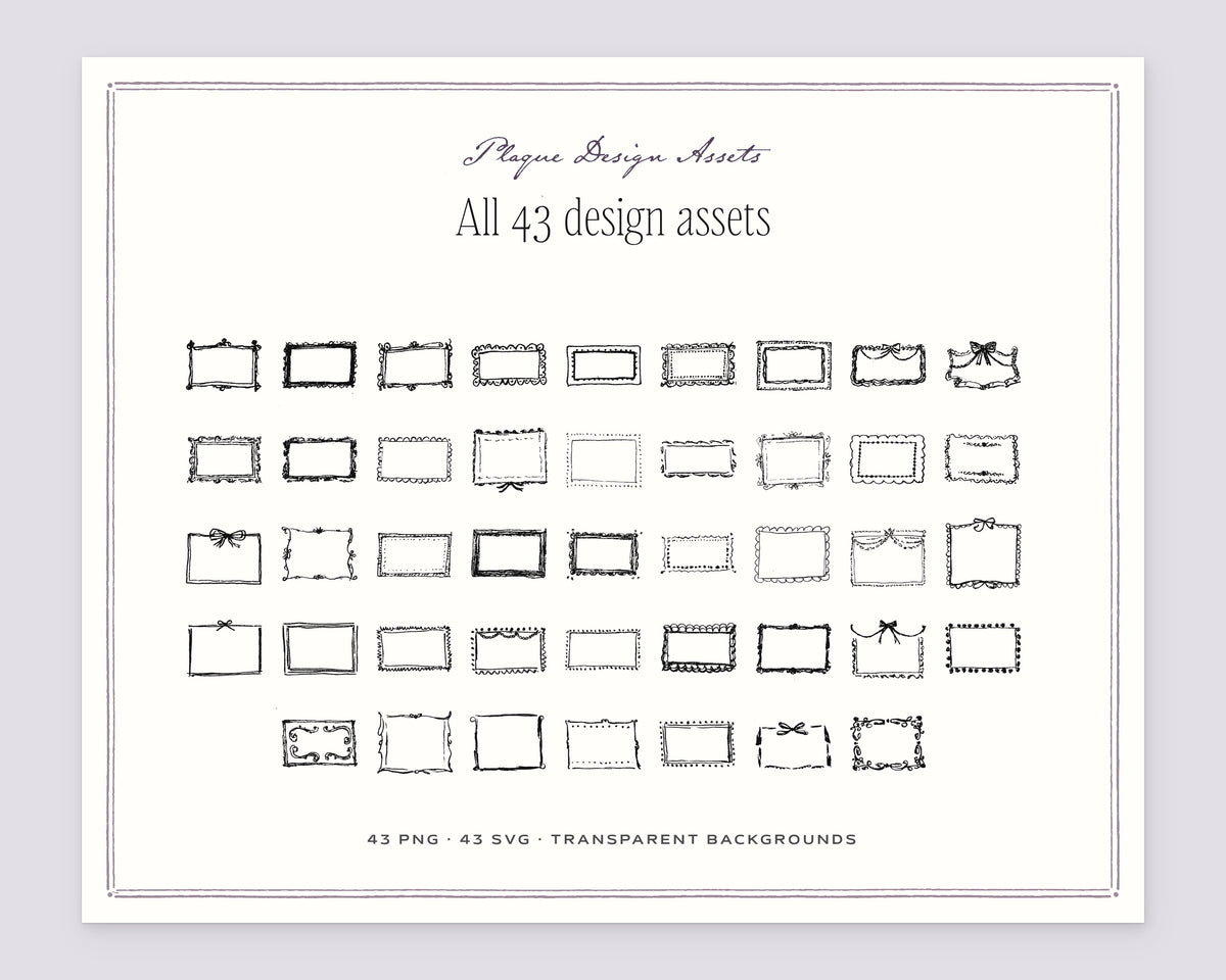 Plaque Design Assets, everything in the set