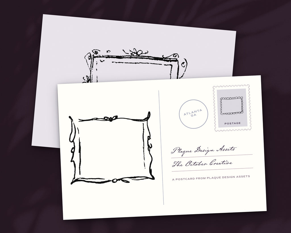 Plaque Design Assets, postcard